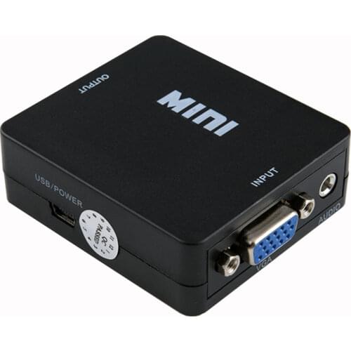 VGA to HDMI-Compatible Adapter Audio VGA2HDMI HD 1080P Audio Cable Converter For PC Laptop TV Box Computer Display Projector