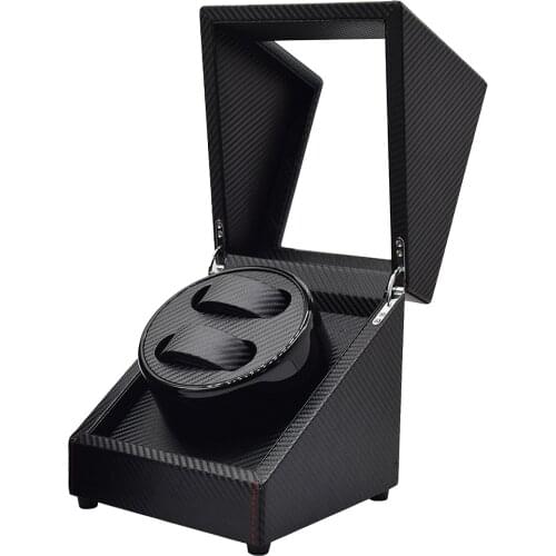 Automatic Watch Winders Box Double Rotator Mechanical Winding Watch Cabinet Organizer Carbon Fiber Leather Mute Storage Boxes