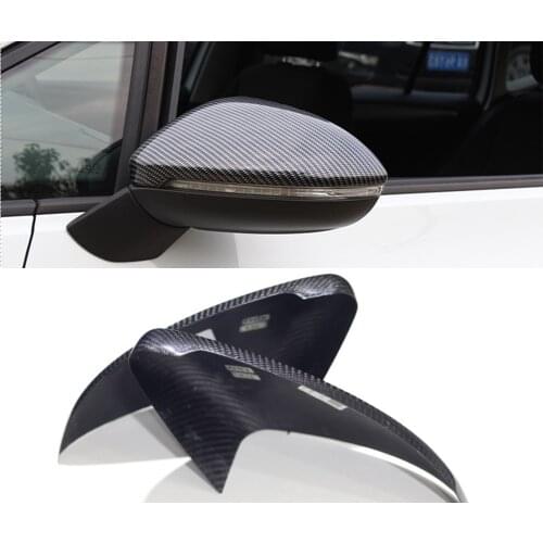 Car-Styling Horn Shape Side Wing Mirror Cover for VW Golf 7 MK7 7.5 GTD R GTI GTE VII Cap E-golf Sportsvan 2013-2019 Replace