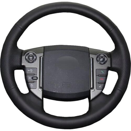 Hand Sewing Car Steering-Wheel Cover Wrap Black Beige Gray For Land Rover Discovery 4 2010 2011 2012 2013 2014 2015 2016 Volant