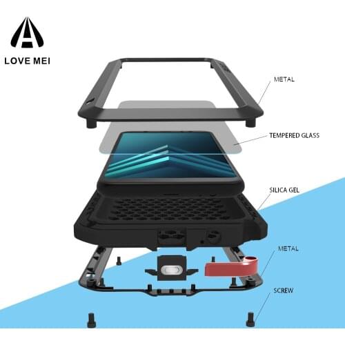 For Samsung Galaxy A6+ Case LOVE MEI Shock Dirt Proof Water Resistant Metal Armor Cover Coque for Samsung Galaxy A6 Phone Case