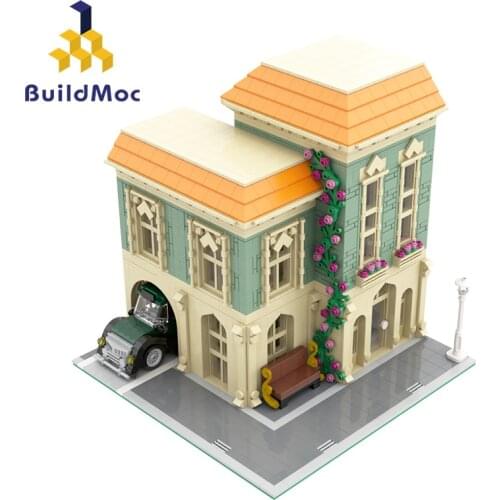 Expert Post Office Corner Delivery Car Bricks City Street Series Model Kit Building Blocks Kids Toys With 10182 Gifts