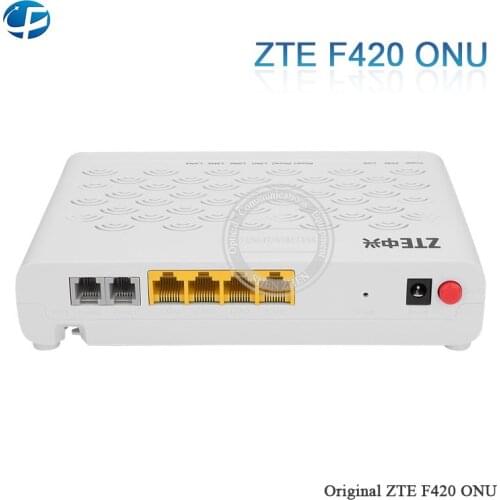 Hot Sale ZTE EPON ONU F420 ZTE 4 Lan port 2 Voice Port English Interface