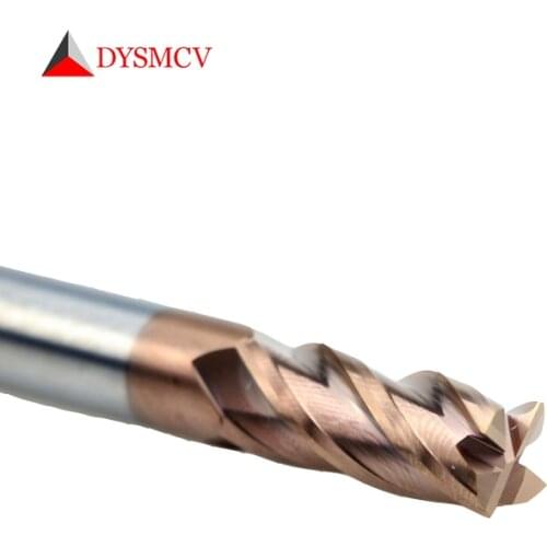 1pc Discount End Mill 8mm Long 75mm HRC55 HRC65 4 Flutes Tungsten Carbide Steel cutting tool CNC maching Round Nose Endmills