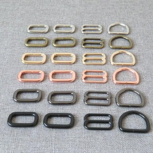 50sets 25mm metal belt buckle D ring slider for dog martingale collar leash chain link bag backpack handbag sewing DIY accessory