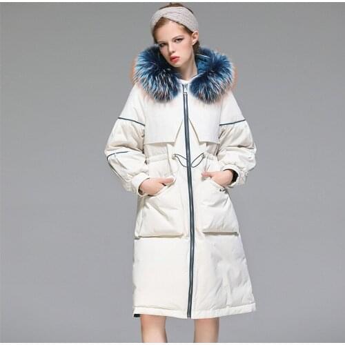 2020 new winter coat Korean version loose and thickened warm style overcomes white duck down down down jacket
