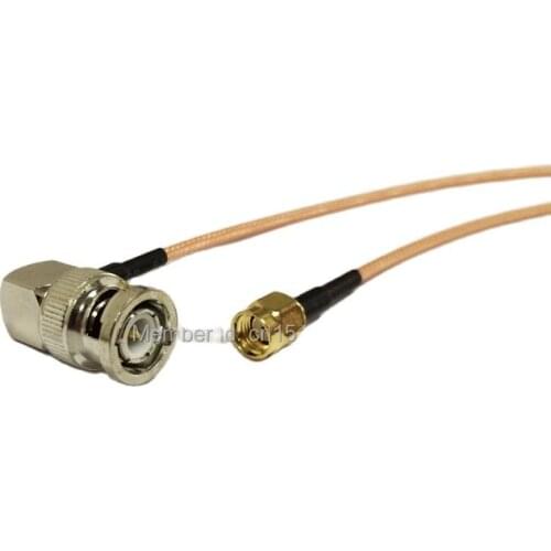New Modem Coaxial Cable RP-SMA Male Plug To BNC Male Plug Right Angle Connector RG316 Cable 15CM 6inch Adapter RF Pigtial