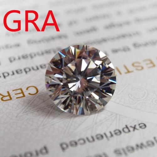 Wholesale Size 3~12mm White D Color VVS1 Round Cut Moissanite Stone 0.1ct~6ct Loose stone With Certificate