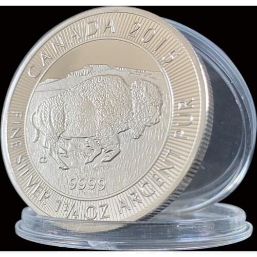 2015 North America Bison Commemorative Silver Coins 1OZ Collectibles For Business Gifts
