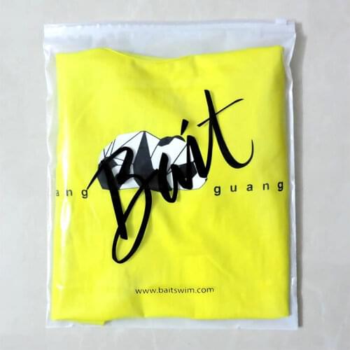 Custom printed logo gift (one side is frosted) zipper and zip lock plastic bag