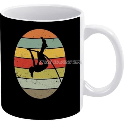 Pole Jumping And Field Gift Coffee Mugs Ceramic Personalized Mugs 11 Oz White Mug Tea Milk Cup Drinkware Travel Mug Pole Pole Po