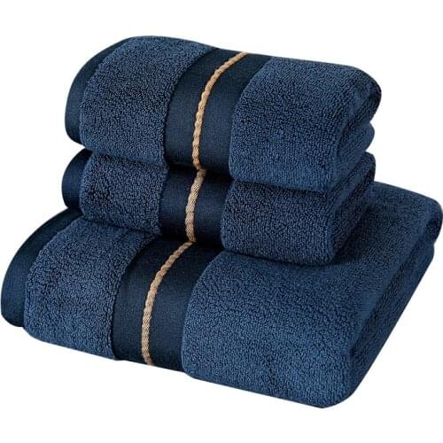 Drop shipping Large Beach Towel Terry 3pcs/set Towels set Embroidered for Bath Shower Hotel 100% Cotton Soft Bathroom face towel