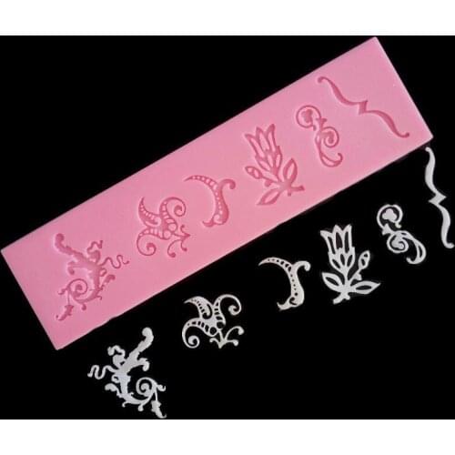Lace Fondant Silicone Mat Flower Pattern DIY Cake Decorating Tool Sguar Lace Pad Mold Bakeware Baking Surafcraft Tools CT1050