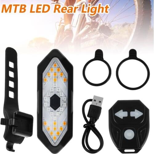 Rear Lamp Smart Bike Wireless Remote Turn Signal Lights Bicycle LED Taillight Easily Installation Personal Bicycle Parts