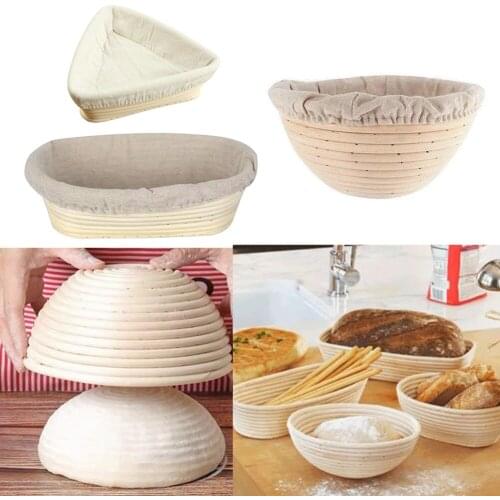 Dough Rattan Basket Bread Proofing Proving Fermentation Baskets with Cover Proofing Proving Baskets Fermentation Wicker Basket