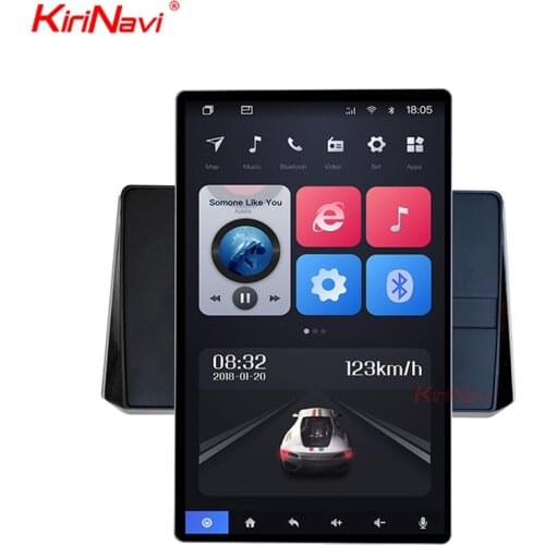 Kirinavi Universal Vertical Screen Tesla Style Radio Android 10.1" Video Rotating Flexible Screen Facing Panel Car Dvd Player