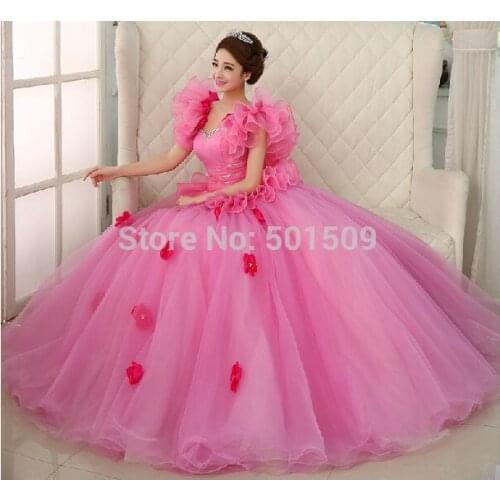 Butterfly sleeve pink ruffles medieval dress Renaissance Gown queen cosplay Victorian /Marie Antoinette/Colonial Belle Ball