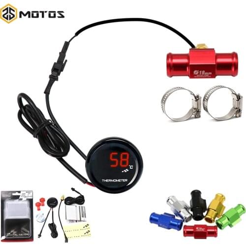 ZS MOTOS Motorcycle For KOSO Round Water Temperature Meter For XMAX250 300 NMAX CB 400 CB500X Sensor Water Temp Adapter Scooter