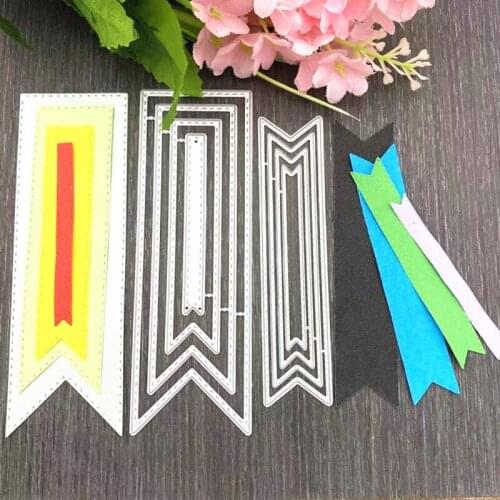 1 Set Streamer Bookmark Metal Cutting Dies Stencil Scrapbooking DIY Album Stamp Paper Card Mold Embossing Decoration Craft