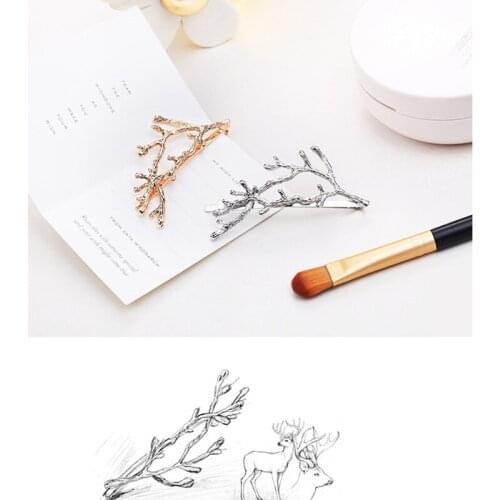 1pc Fashion Trend Girl Alloy Branch Leaf Hair Clip Hair Clip Accessories Branch Leaf Metal Jewelry Hair Accessories