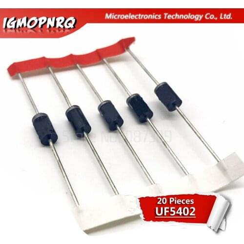 20PCS UF5402 3.0 AMP. ULTRA FAST RECTIFIERS UF5402
