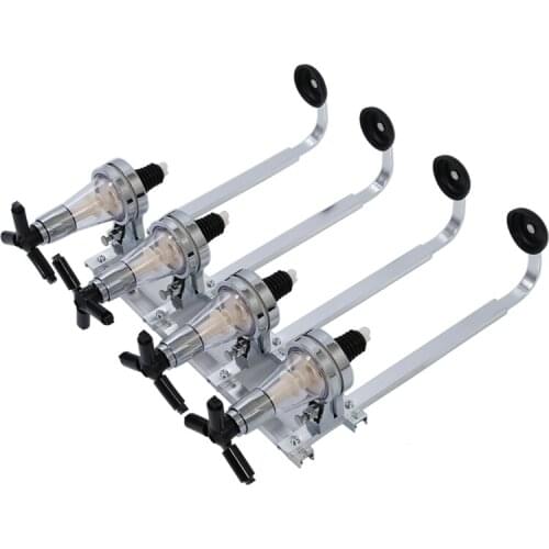 4 Bottle Stand Optic Dispenser Drinks Wine Spirits Steel Bar Butler Wall Mounted