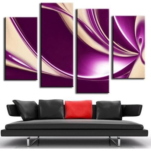 4 Pcs Modern Abstract Canvas Painting Combined Canvas Home Room Decor Wall Art Picture