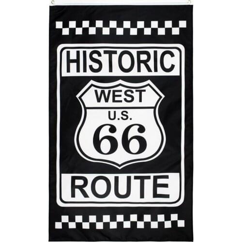 60x90cm/90x150cm Historic West US Route 66 Flag 2x3ft/3x5ft USA Banner