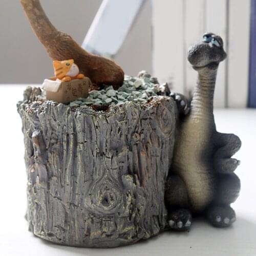Dinosaur Flower Pot for Small Plants Animal Planters Home Bonsai Plant Holder Decorations