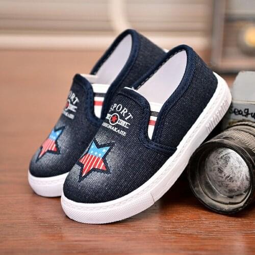 Children Shoes New Kids Canvas Sneakers Baby Toddler Girls Flat Shoes For Infant Boys Running Sport Denim Casual Student Loafer