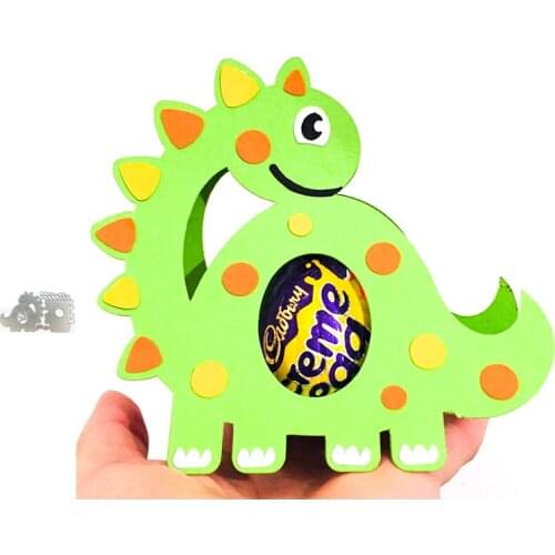 Cartoon Dinosaur Easter Egg Box Metal Cutting Dies Set Embossing Stencil Templates Mold Paper DIY Art Craft Scrapbook Book Card