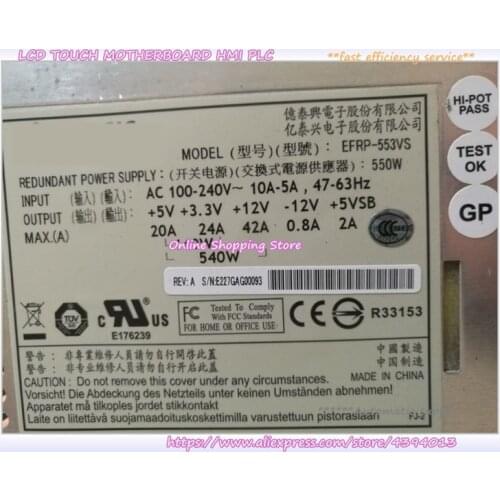 For EFRP-2553VS 1+1 Redundant Power Supply Module EFRP-553VS 550w Server Power Supply