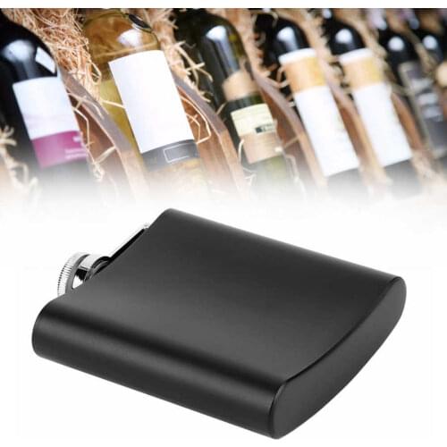 Portable Stainless Steel Hip Flask Flagon Whiskey Wine Pot Black High Quality U-shaped Travel Tour Drinkware Wine Cup