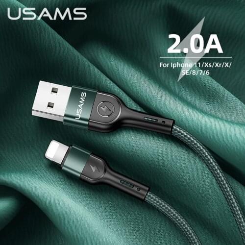 USAMS USB Type C Lightning Cable For Iphone 11 pro max Xs Xr X SE 8 7 6 plus 6s 5s ipad air mini USB C Fast Charging Data Cable