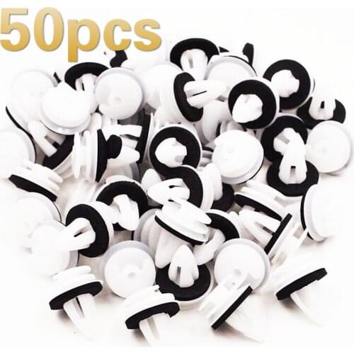 50Pcs Car Door Panel Clips Hole With Seal Ring Plastic Rivets Fastener Push Clip For BMW Honda Toyota Lexus Car Accessorie TSLM1
