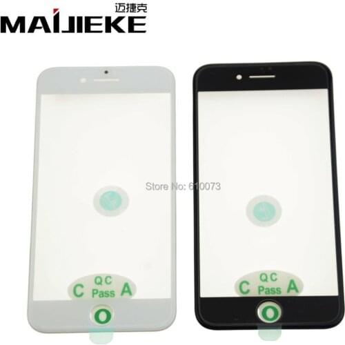 MAIJIEKE Wholesale 10PCS For iPhone 8&8 plus Front Screen Outer Glass with Middle Frame Bezel+OCA film Replacement Parts DHL EMS