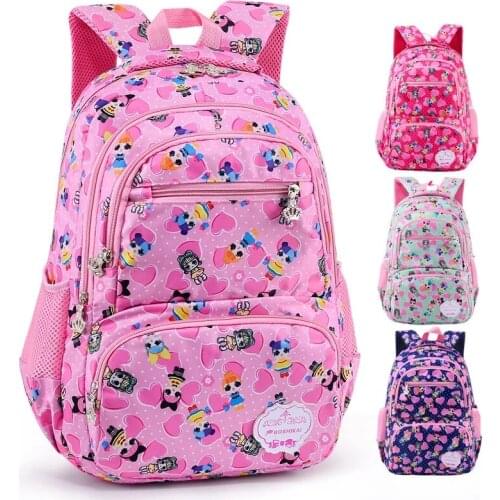 Fashion Schoolbag School Bags For Teenage Backpacks Large Capacity Bookbag Waterproof Lightening Princess Girls Backpack