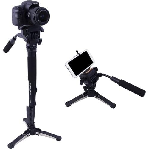 Cadiso VCT-288 Camera Monopod with Fluid Pan Head and Unipod Holder for Canon Nikon Phone and all DSLR with 1/4" Mount