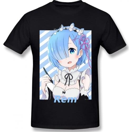 Men Clothing Re Zero Starting Life in Another World Satella Puck Anime TShirt Red T-Shirt Rem Men Fashion Short Sleeve