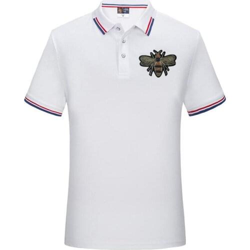Mens anime Polo Shirt Brands Slim Fit Embroidery Summer short Sleeve Men Casual Polo Shirts Tops Tees