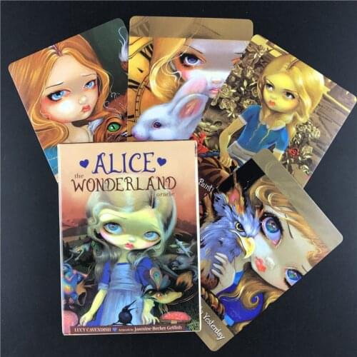 Alice The Wonderland Oracle Guidance Divination Fate Tarot Cards Deck Table Game Party Playing Card Board Games Entertainment