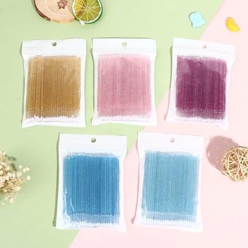 100Pcs Disposable MicroBrush Eyelashes Extension Individual Lash Removing Swab For Eyelash Extension Tools