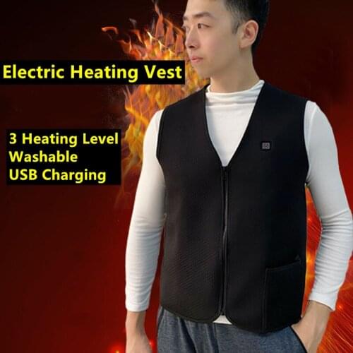 Unisex Autumn and winter Nylon Vest USB Infrared Electric Heating Vest Unisex Outdoor Flexible Thermal Winter Warm Jacket