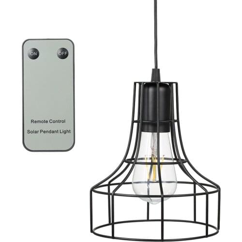 Solar Powered Energy Pendant Light Outdoor Lamp Sensitive Light Remote Control Pull-cord Switch IP44 Water Resistance for Garden