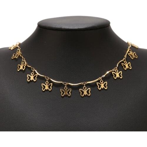 1M/2M Gold Plated Stainless Steel Butterfly Chains Charm Link Chain for DIY Jewelry Bracelets Necklaces Jewelry Making Findings