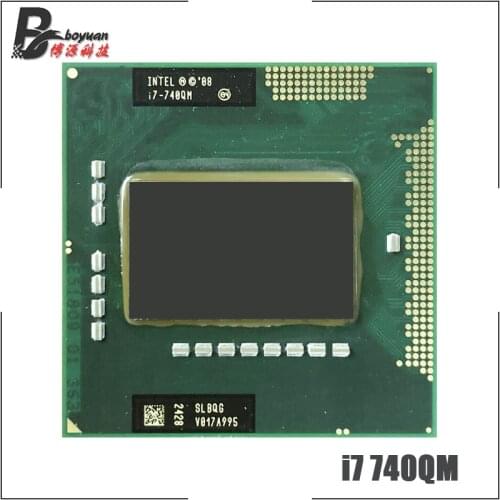 Intel Core i7-740QM i7 740QM SLBQG 1.7 GHz Quad-Core Eight-Thread CPU Processor 6W 45W Socket G1 / rPGA988A