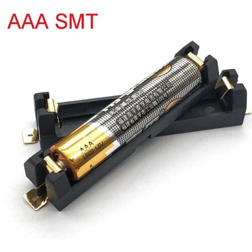 High Quality DIY Lithium Battery Spring Box 1*AAA Battery Holder SMD SMT Battery Box With Bronze Pins