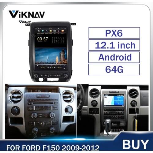 PX6 12.1" Android 9.0 Tesla style Car GPS Navigation For Ford F150 2009 2010-2012 auto Radio stereo Multimedia player head unit