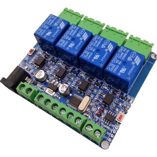 New Arrival 4 Relay Module 4-CH MODBUS RTU RS485 Network Expansion Board 4-CH Input RS485 TTL (Modbus RTU Mode)