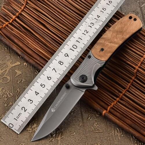 16CM (6.3 Inches) Folding Knife Stainless Steel Portable Folding Knife Field Survival Self-defense Pocket Knife